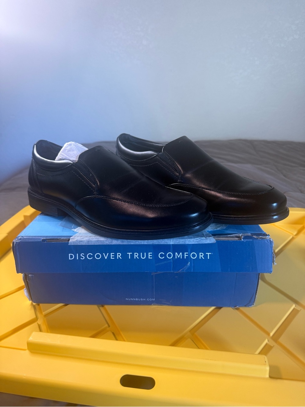 Nunn Bush Black Slip-On Dress Loafers